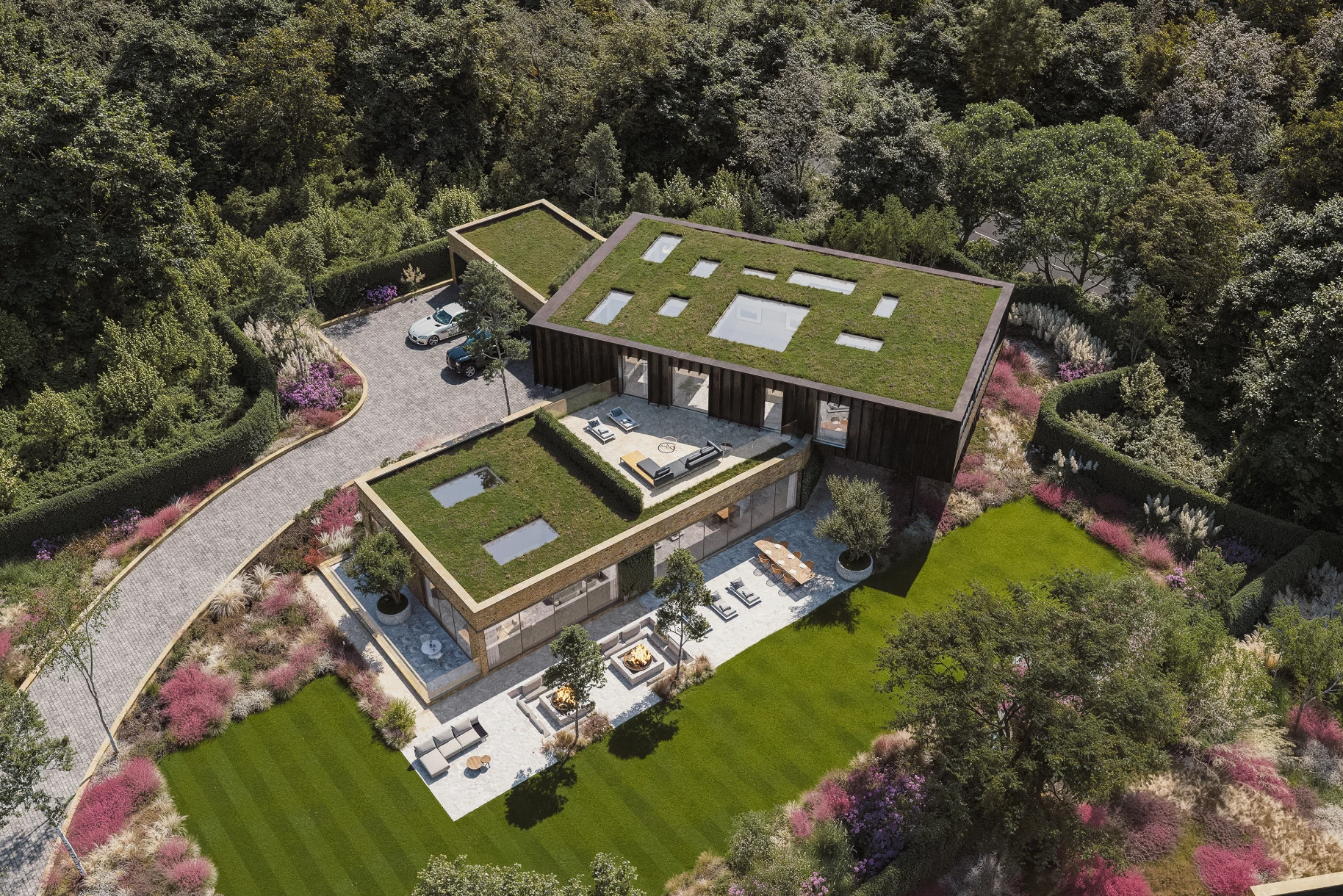 The Retreat Aerial Front View
