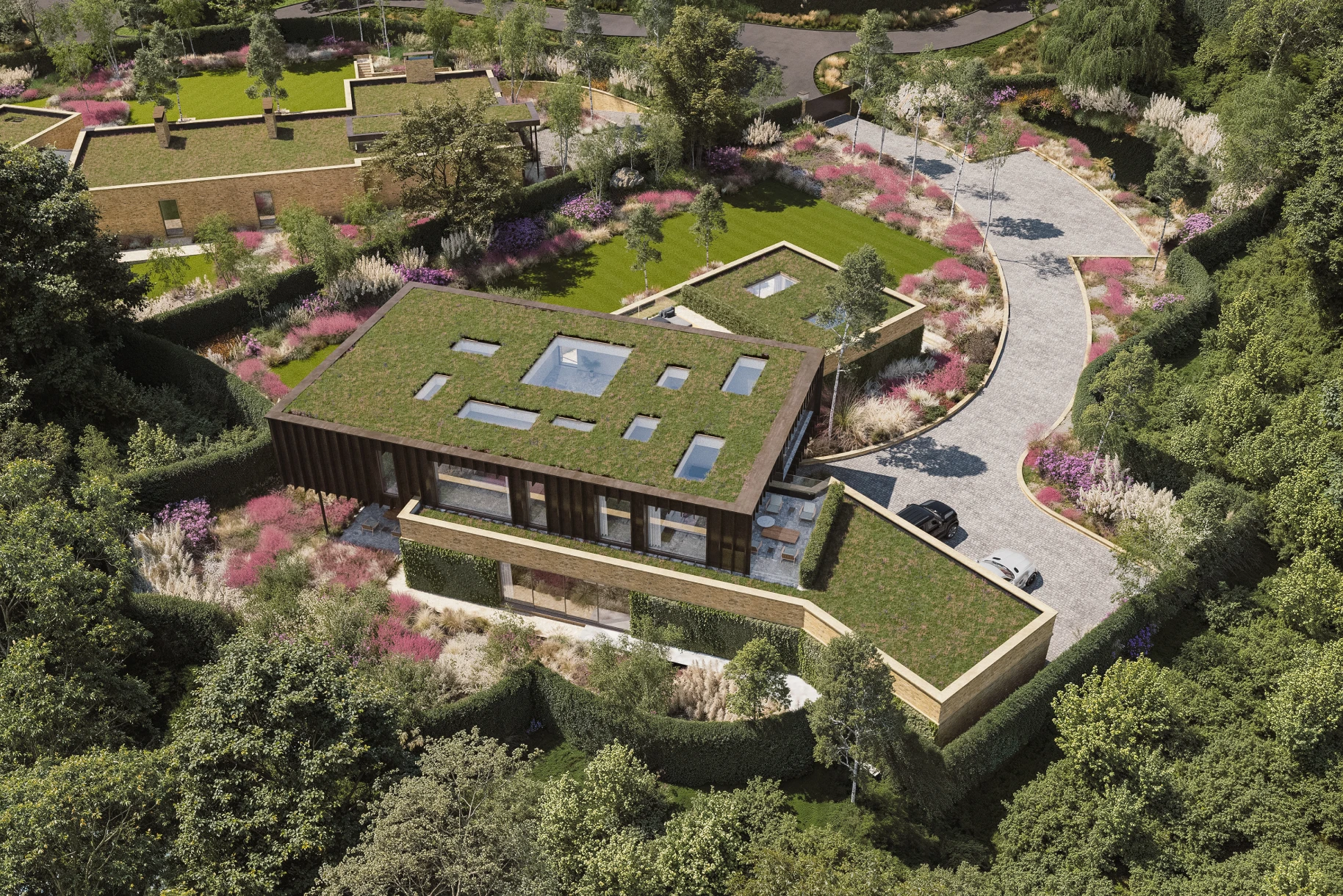 The Retreat Aerial Rear View
